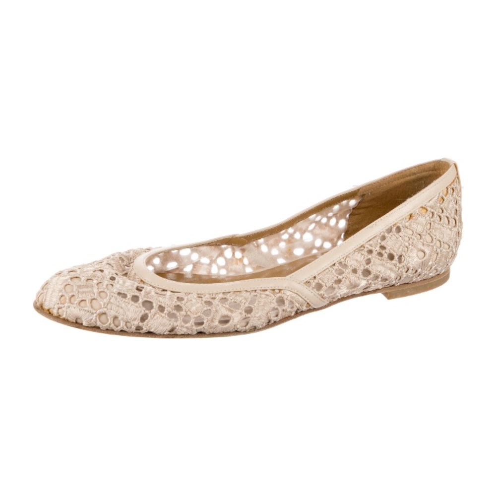 STUART WEITZMAN Lace Pattern Ballet Flats Size:10 Narrow